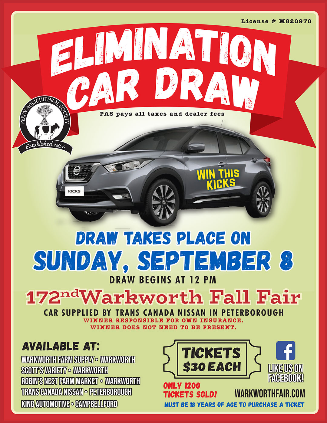 Elimination Car Draw Poster 2024
